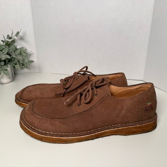 Vintage Bob Marley Brand Low Top Leather Moc Toe Embroidered Lace Up Shoes US 13 main image 10